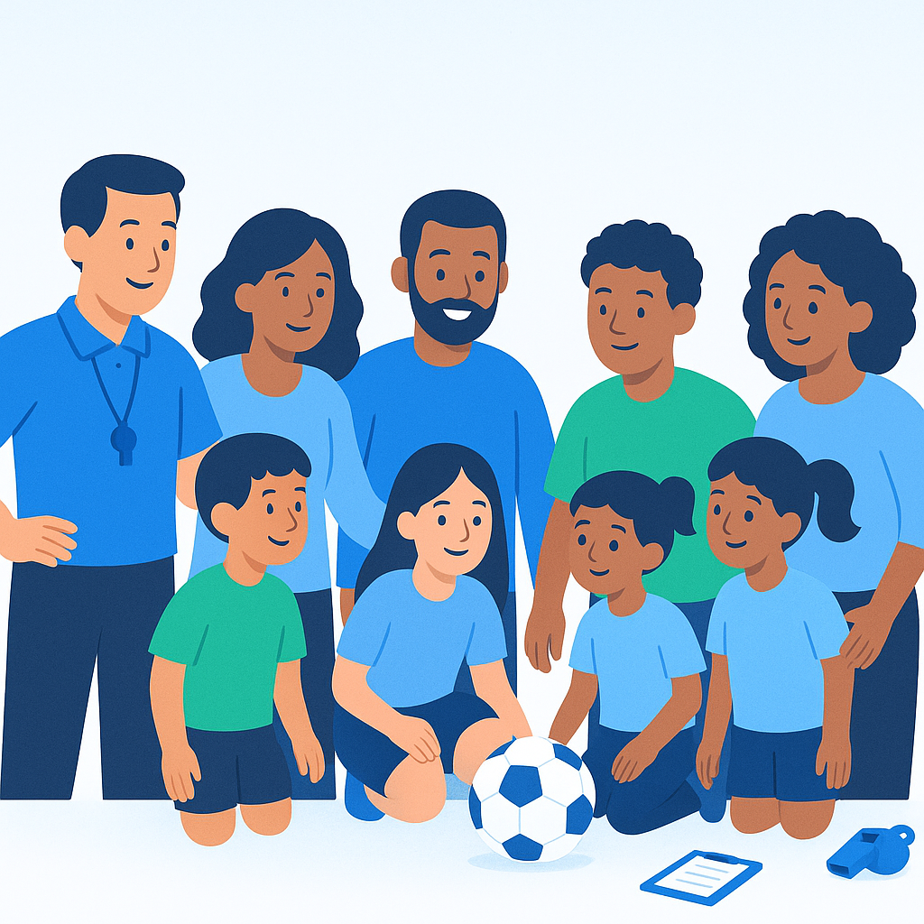 Comunidade de treinadores e famílias